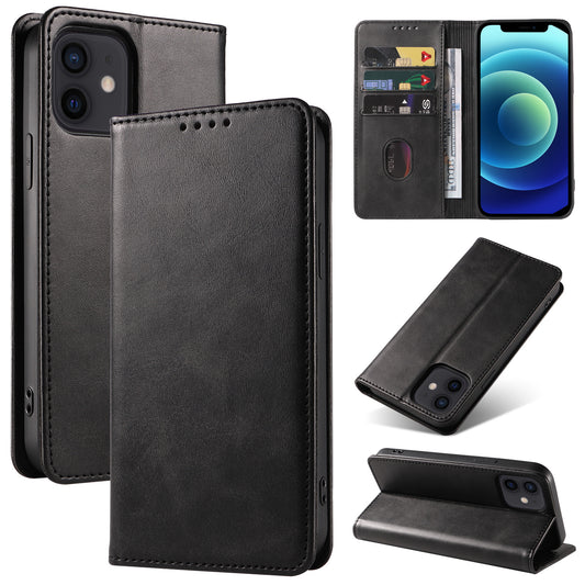 Leather Magnetic Flip Wallet Case